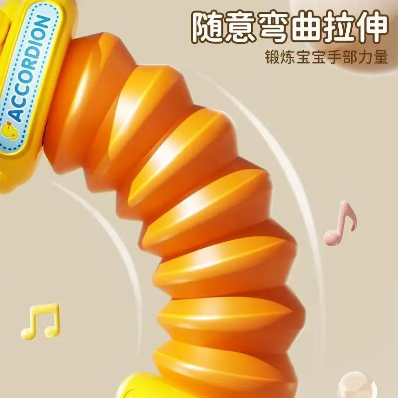 Kinder Akkordeon Spielzeug, Mini Musikinstrument, Frühe Pädagogik Gehirnentwicklung, Tragbar Leicht für Reisen, Geburtstagsgeschenk