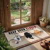 Diatom Mud Door Rug for Entryway and Bathroom, Thickened Absorbent Mat, Durable Non-Slip Rubber Bottom, Printed Design