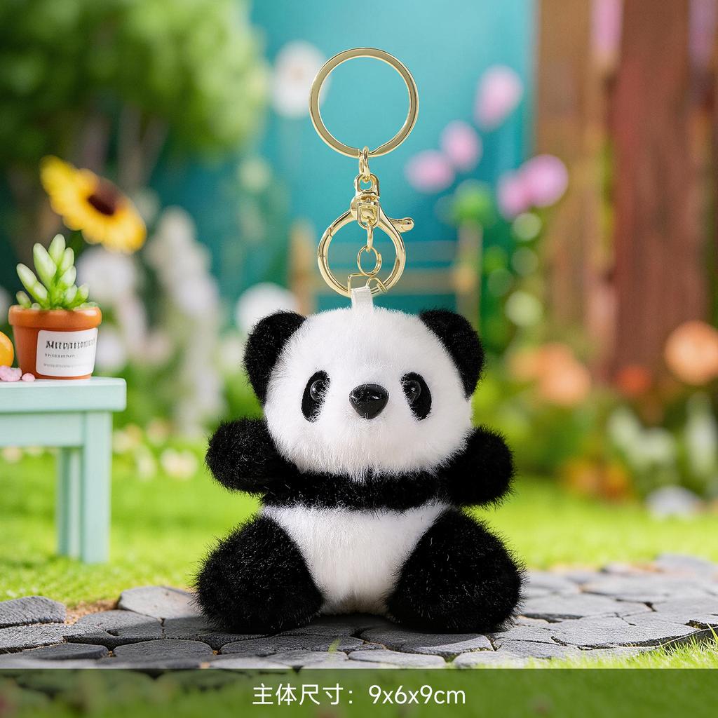 Cute Dog Pig Panda Plush Toys Small Dolls Keychains Backpack Pendants Student Schoolbag Decorations Small Gifts