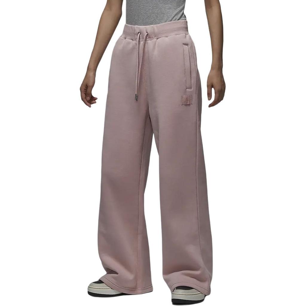 Jordan Flight Fleece Fashion Loose Straight Leg Fleece Pants Women bottoms Oxford-Pink FV7156601