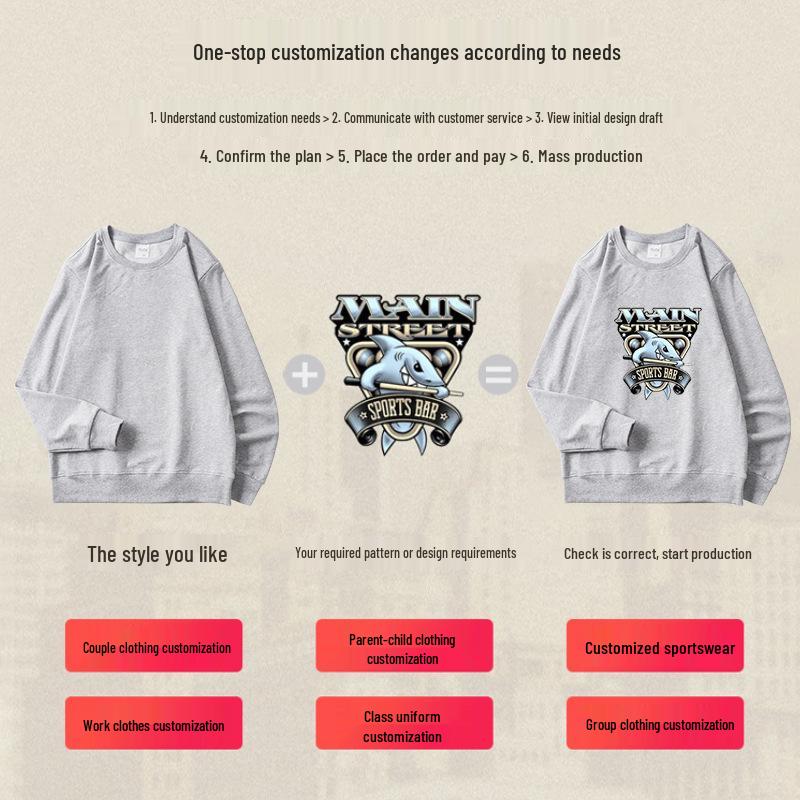 Unisex Volný Střih 380g Těžká Froté Mikina Cardigan s Možností Potisku Loga