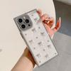 Bowknot Butterfly Decoration Drip Glue Case For iPhone 16 Pro Max 15 Pro 14 13 Square Glitter Plating Shockproof Soft Phone Cover