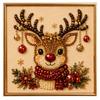 Sparkling 3D Painting Canvas DIY Christmas Faux Pearl Art Kit with Frame, Santa Winter Holiday Theme Craft Supplies Beads for Adults Beginner,