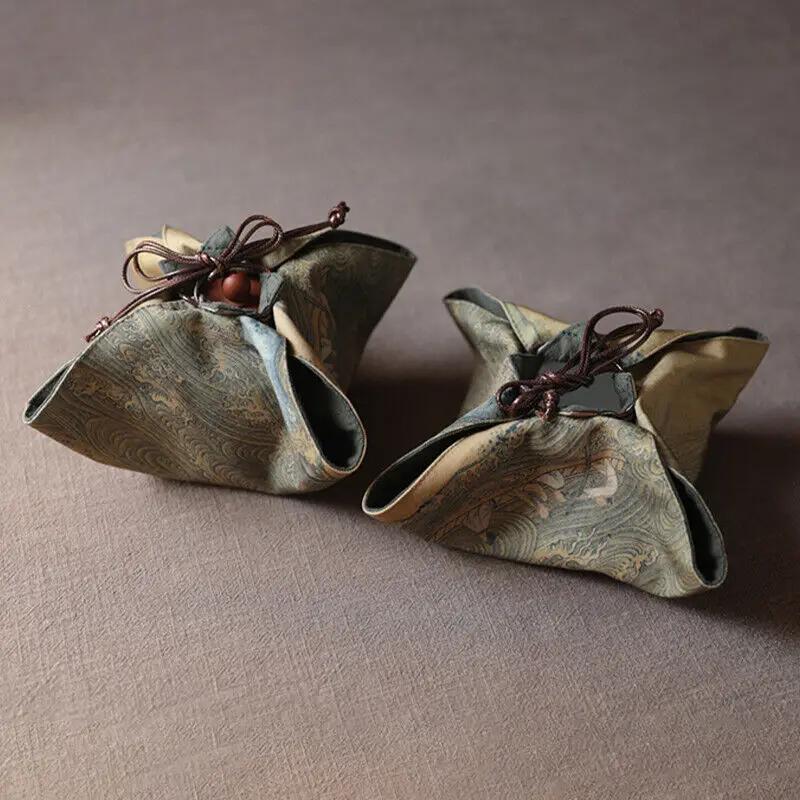 Čínský čajový konvička Šálek Úložná taška Přenosný venkovní cestovní balíček Látková taška Nádoby Balíček Gaiwan Čajová sada Útulné Útulné