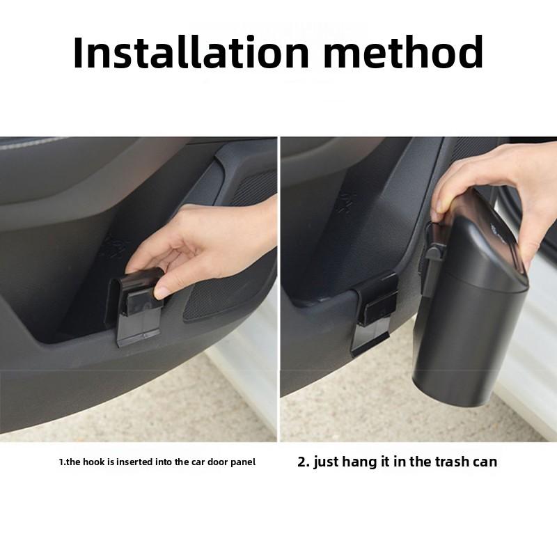 For Hyundai Elantra/Avante RD Sonata EF/NF 1995~2004 Car Door Seat Clip Stand Holder Black Square Pressing Trash Can Accessories