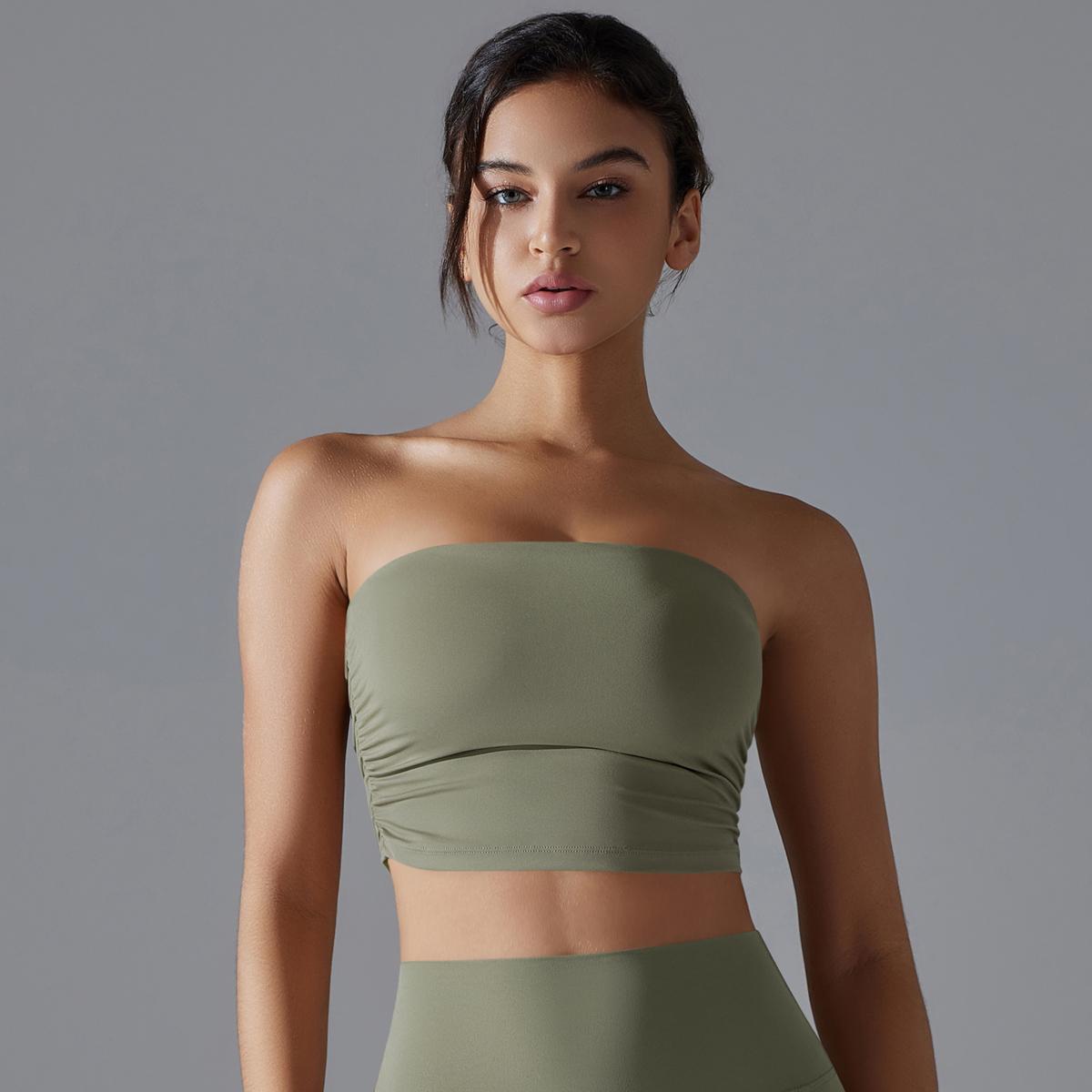 

Nessaj Жіночий спортивний бюстгальтер для йоги без рукавів Тренажерний зал Біг Жилет Тренування Майка Тренажерний зал Фітнес Нижня білизна L