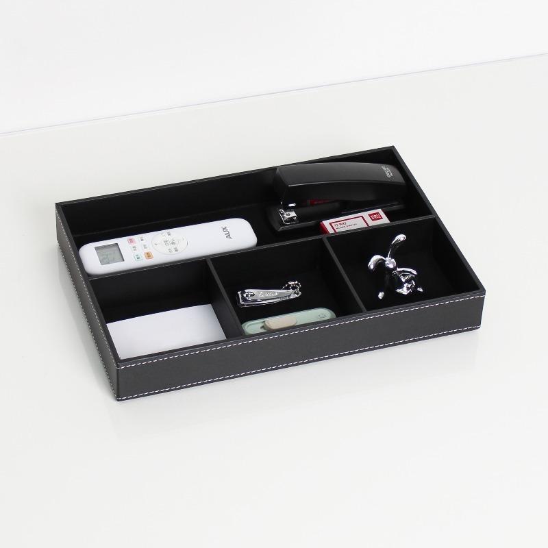 Multifunctional Leather Desktop Storage Box File Tray Porch Creative Storage Tray Home Parts Tray Storage