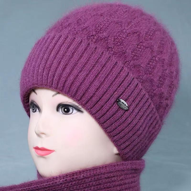 Winter hat fleece warm wool hat outdoor cold cover ear protector old lady knitted hat