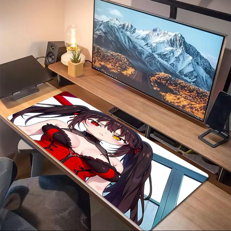 Black Fantasy Large Size Mouse Pad Large Gaming Table Cushion Nonslip Laptop Tablet Big Mousepad Xxl Mat Mini Pc Playmat With Lock Edge