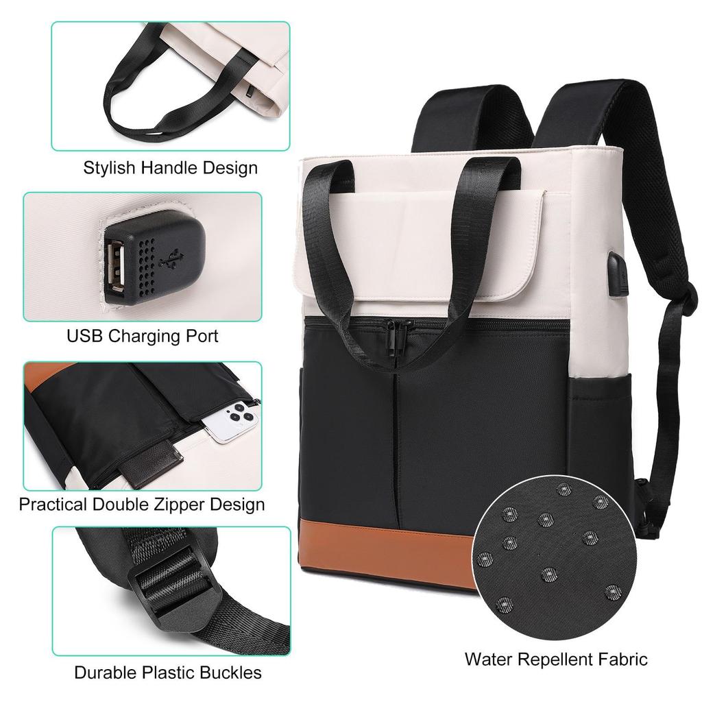 Fashionable Unisex Travel Backpack with USB Port – Versatile for Outdoor, Laptop, and Handbag Use