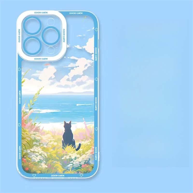 Cut Cat Scenery Case For Honor X8D X9D X7D X9A X8C X7A X9B X7B X8B 90 Lite Nova 5T 3i Cover Silicone Transparent