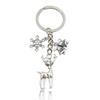 Exquisite Christmas Keychain: Santa, Reindeer, Gift Box, and Bell Ornaments Pendant