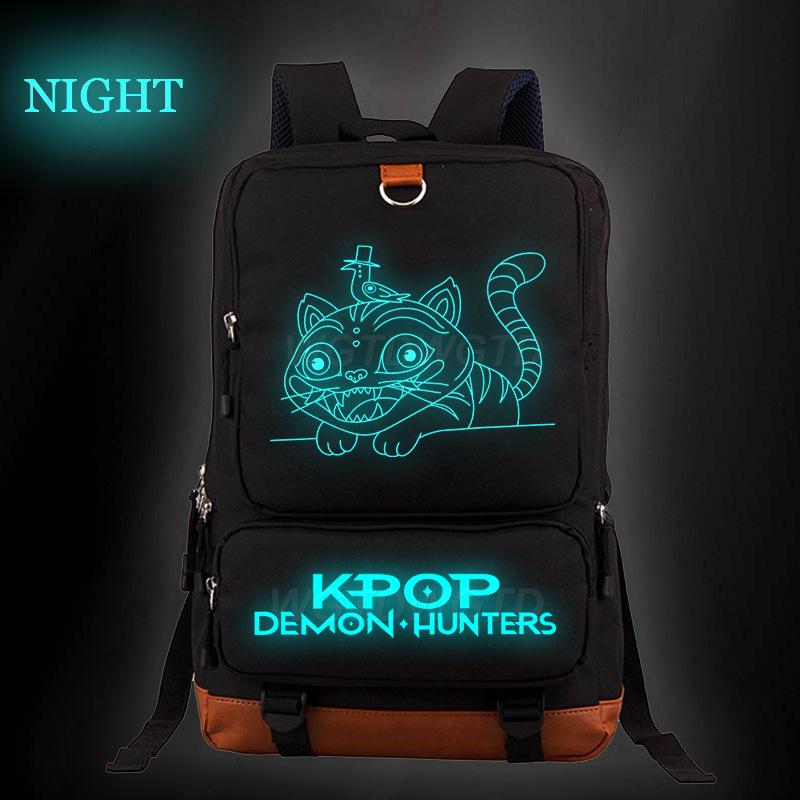 KPop Demon Hunters Personalized Print Korean Version Luminous Schoolbag Student Outdoor Travel Backpack