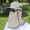 Breathable Beach Cap Face Neck Protection Sunscreen Hat New Bucket Hat  Women