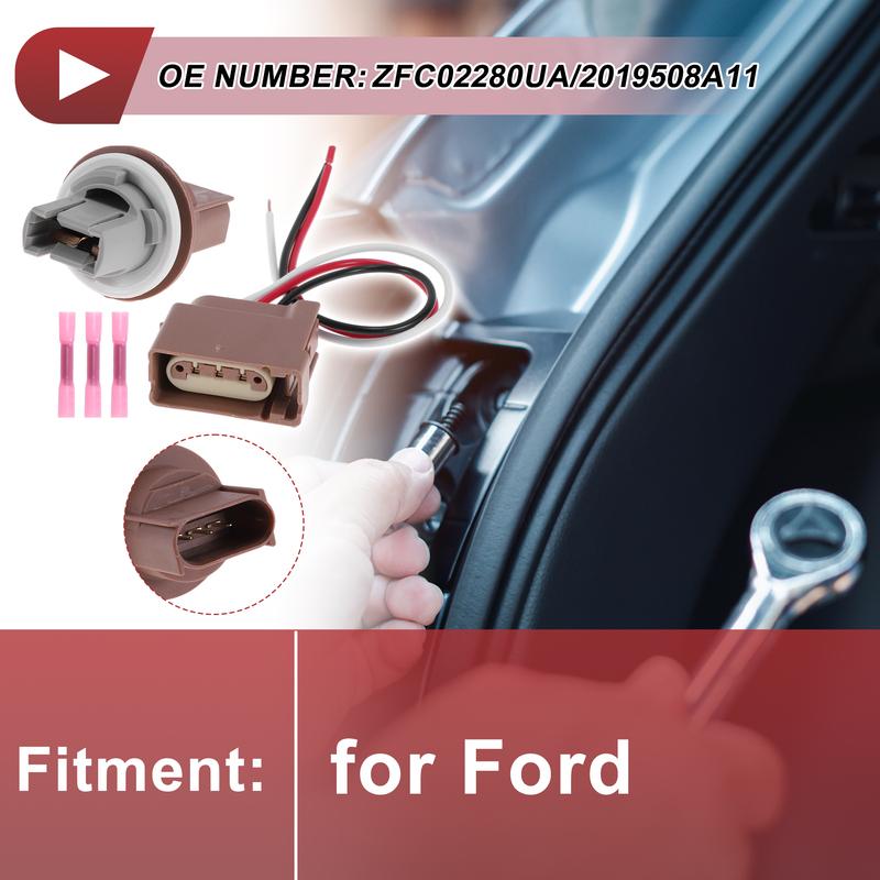 X Autohaux Front Turn Signal Light Socket Wiring for Ford No.ZFC02280UA Headlight