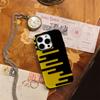 Black Yellow Minimal Lines Phone Case for IPhone 17AIR 16E 16 15 14 13 12 11 17 Pro Max Plus Double-layer Back Cover