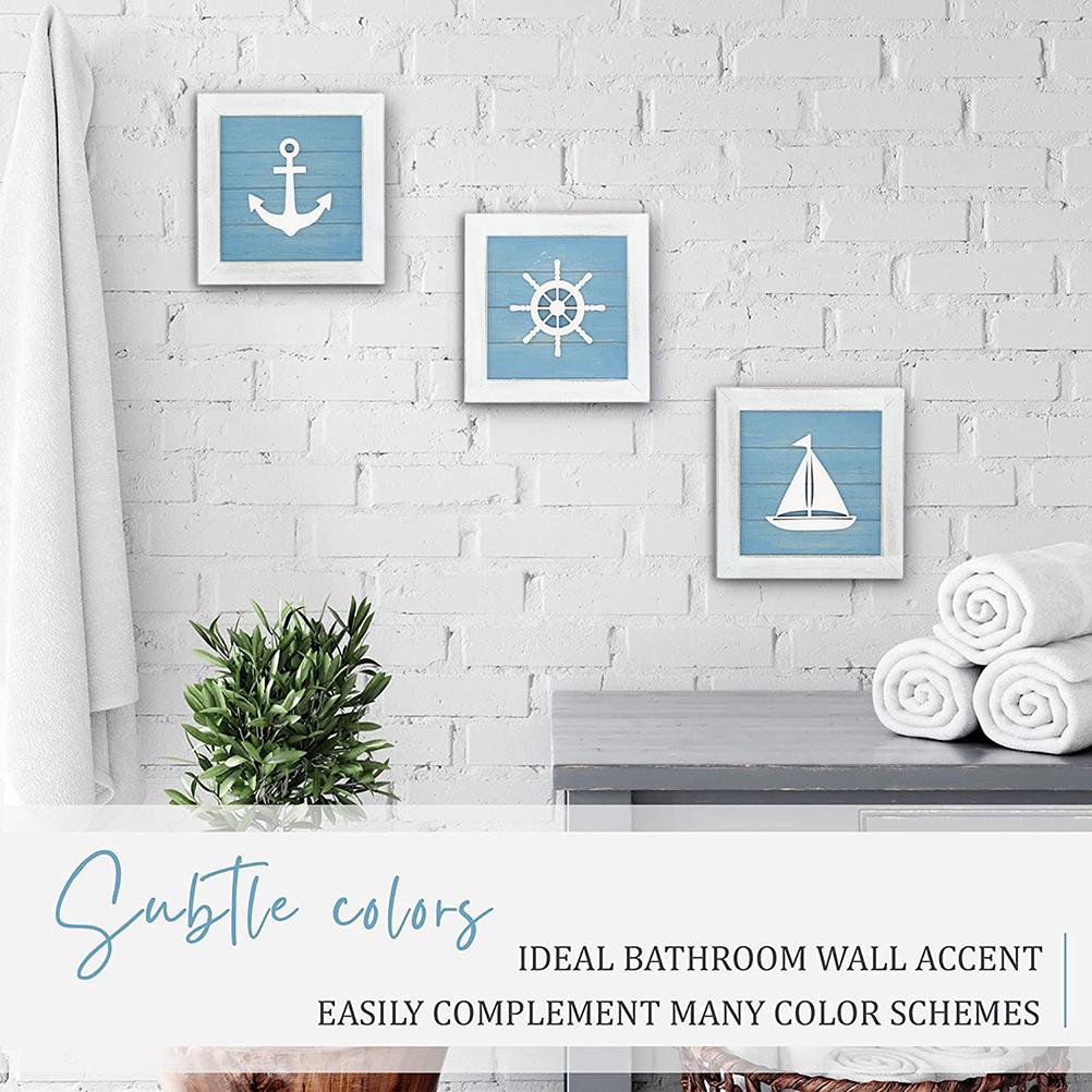 Ocean Theme Beach Wall Decor 3D Wall Art with Starfish Seashell Sand Dollar Vintage Beach Home