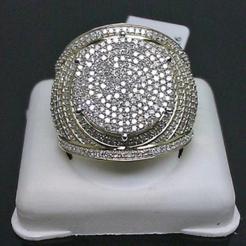 Women's Exquisite Trendy Simple Creative Ring Luxurious Inlaid Zirconia Fashion Engagement Couple Ring Gift Niche Party Zircon