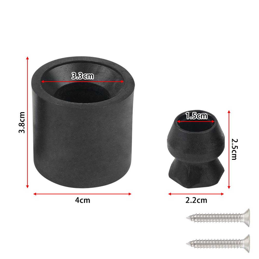 Trailer Door Holder Kit, 2 Set Low Profile Rubber Door Holder Bumper Fits RV Trailer