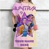 Abiti Casual Svasati Girocollo Stampa alla Moda
