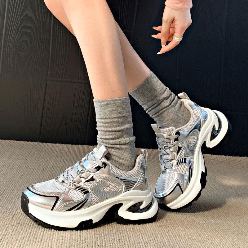 Platform Casual Sneakers Ins New Spring and Autumn Fried Street Dad Shoes Women's Shoes
