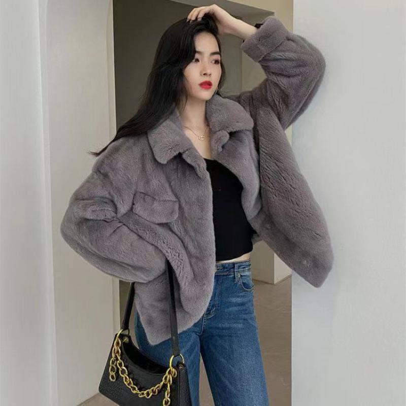 2021 Otoño Invierno Moda Europea y América Mujer Pelaje Grueso Abrigo Corto  Casual Cálido Chaqueta de Piel Suave Coreana Plus Size Abrigo suelto de  visón comprar a buen precio — entrega gratuita,
