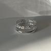 S925 Sterling Silver Korean Style Adjustable Open Ring for Women - Niche Light Luxury Trendy Colorfast High-End Feel