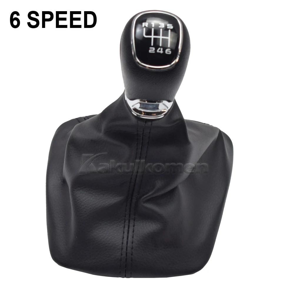 Car Manual Gear Stick Shift Knob Gearbox Shift Knob Boot For Skoda Octavia A5 A6 2004 - 2012 Gearbox Handle Gear Lever Knob