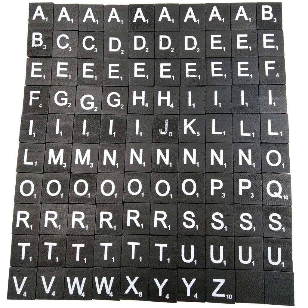 100Pieces Alphabet Letter Block Wood Puzzle Game for Kids and Adult Enhancing Cognitive Skill and Fun Learning Props