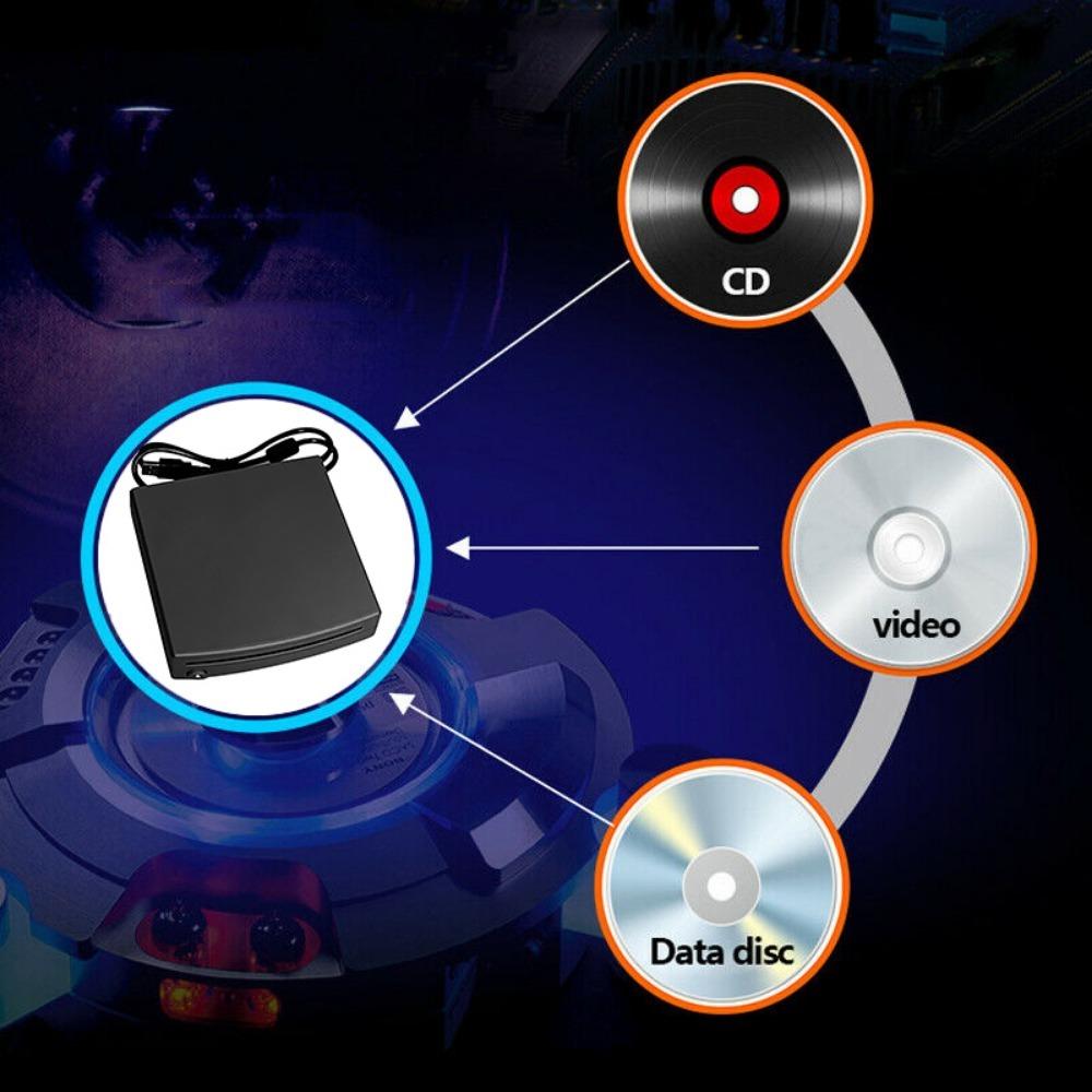 Super Thin USB Power External Car CD DVD Player Compatible with PC LED TV MP5 Multimedia Player Car Accessories