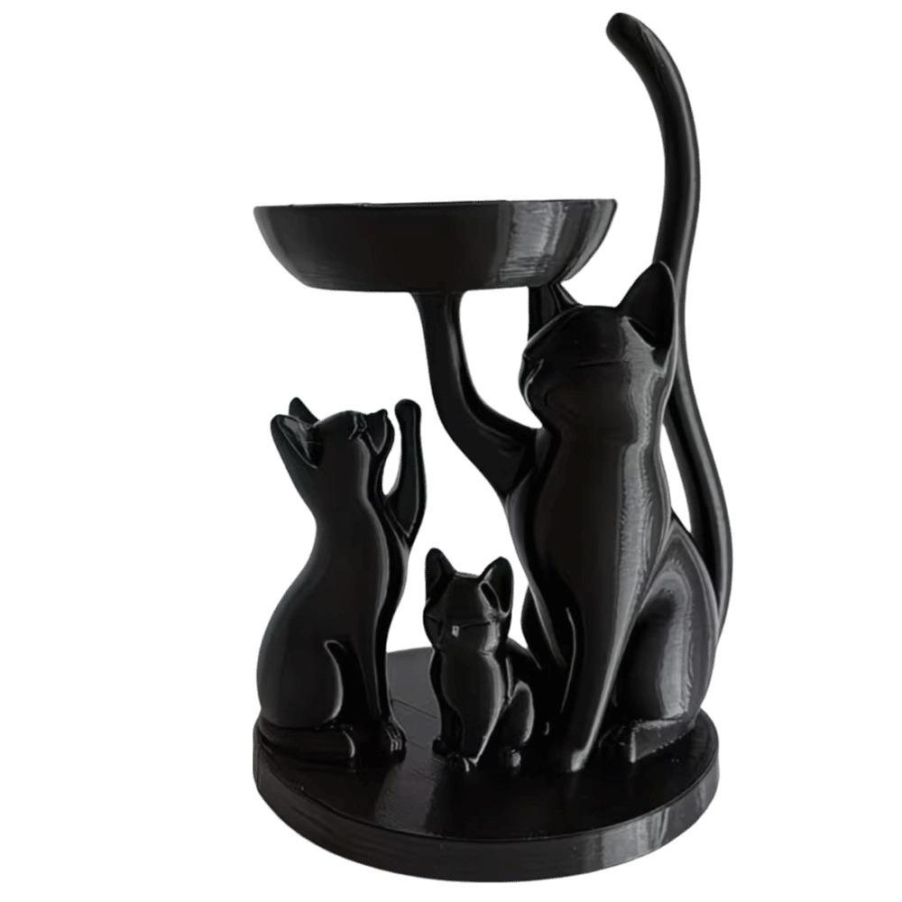 Decorative Cat Jewelry Tray Cartoon Desktop Ring Holder Large Capacity Key Tray  Bedroom Decor