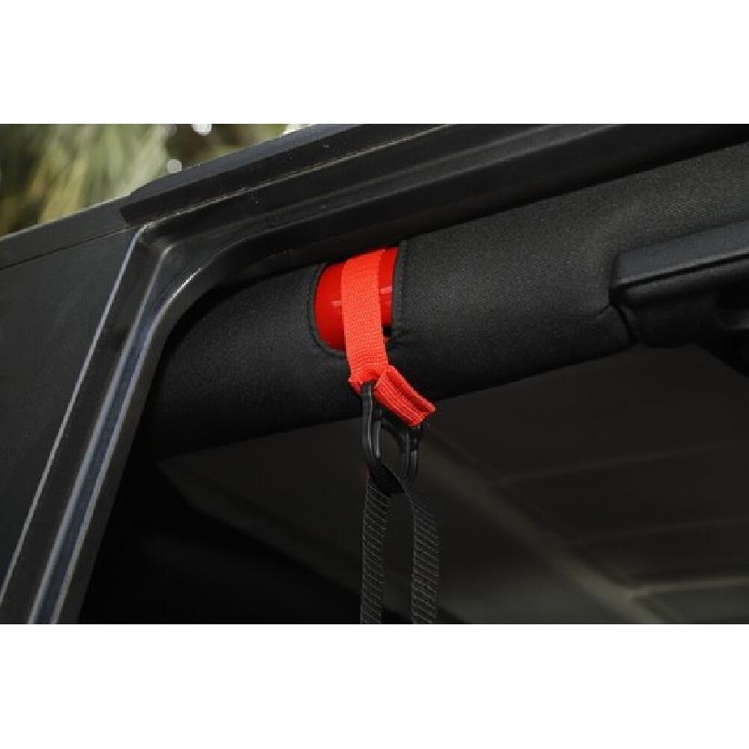 25.39'' Roll Bar Coat Hanger Clothes Hook for Jeep Wrangler TJ JK JL JT Red 2pcs