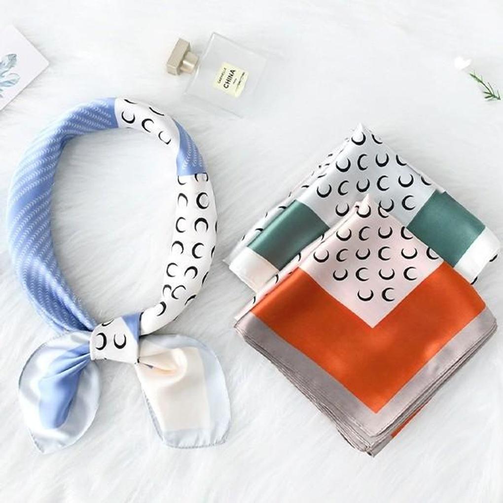 Women s 3-Piece Luna Midnight Curve Silk Scarf SCF008