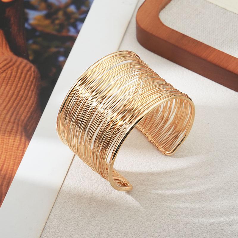 European Vintage Punk Style Open Cuff Bracelet for Women