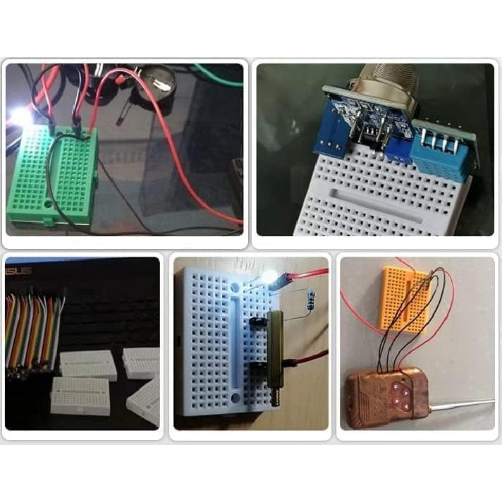 WWZMDiB 6 Pcs 170 Hole Colorful Mini Breadboard Solderless Prototype PCB Board Kit for Arduino Proto Shield Distribution Connecting Blocks