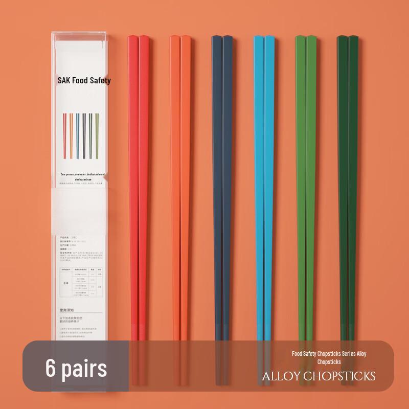 Ru Han Exclusive Premium 6-Color Alloy Chopsticks