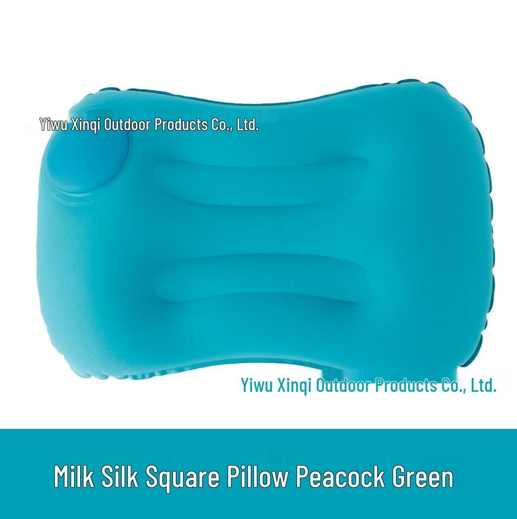 Inflatable U-Shaped Velvet Neck Pillow - Travel Essential, Foldable & Portable