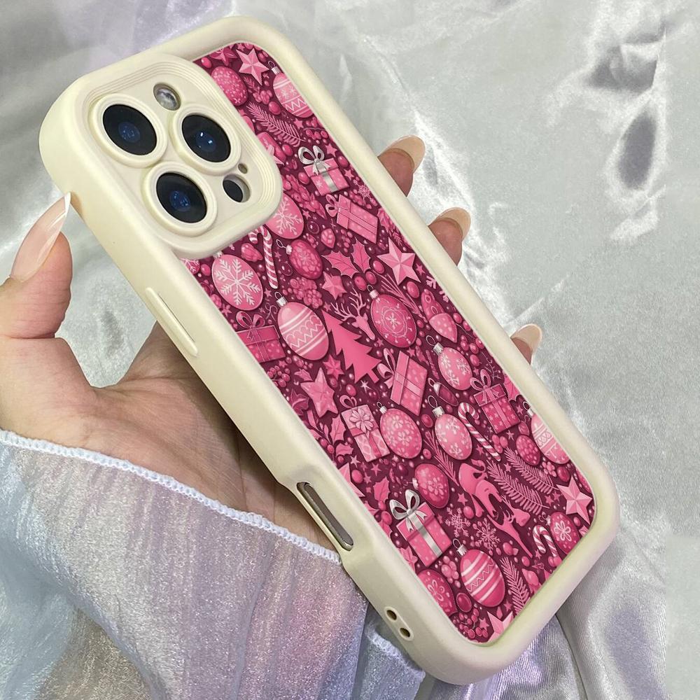 JT405 Pink Christmas Cute To Glam for iPhone 17 16 15 14 13 12 Pro Max Samsung S26 S25 Ultra A17 A07 A56 A16 Xiaomi 15T 13T Redmi 15c 14C Soft Case