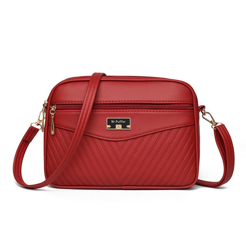 

Летняя женская сумка через плечо, нишевая сумка-подмышка, женская маленькая квадратная сумка на одно плечо с принтом 25*7*18cm красный