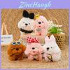Cute Bow Sunglasses Heart Necklace Plush Puppy Doll Pendant For Kids And Teen Gift