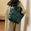 Large Capacity Underarm Bag Fashion Quilted Women Shoulder Bag Designer Space Padded Cotton Handbag Luxury Puff Shopper Tote
