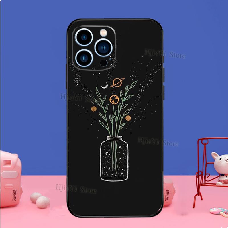Witches Moon Witchy Mystery Totem Case For iPhone 16 15 13 11 12 14 Pro Max XS XR X Plus 13 mini Soft Cover Fundas Capa Shell