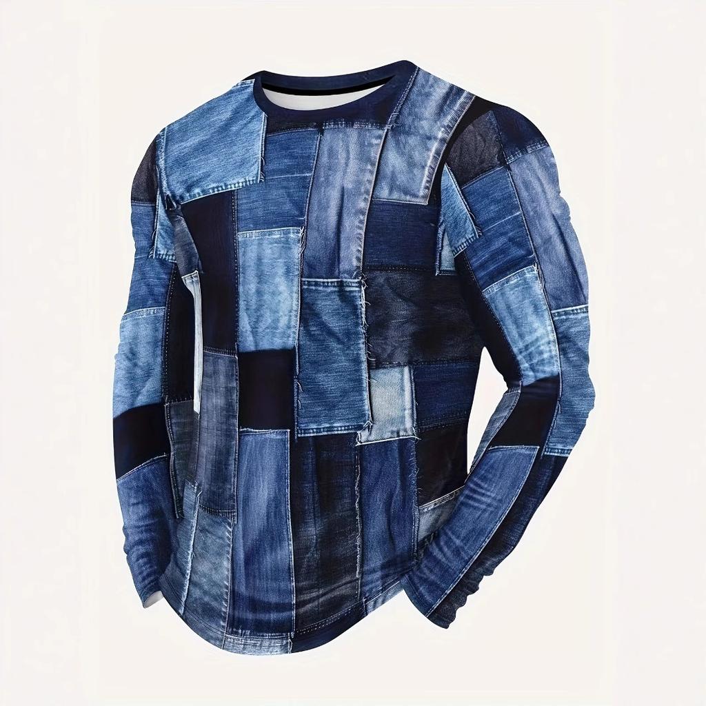 women o neck long sleeve 3d print t shirt