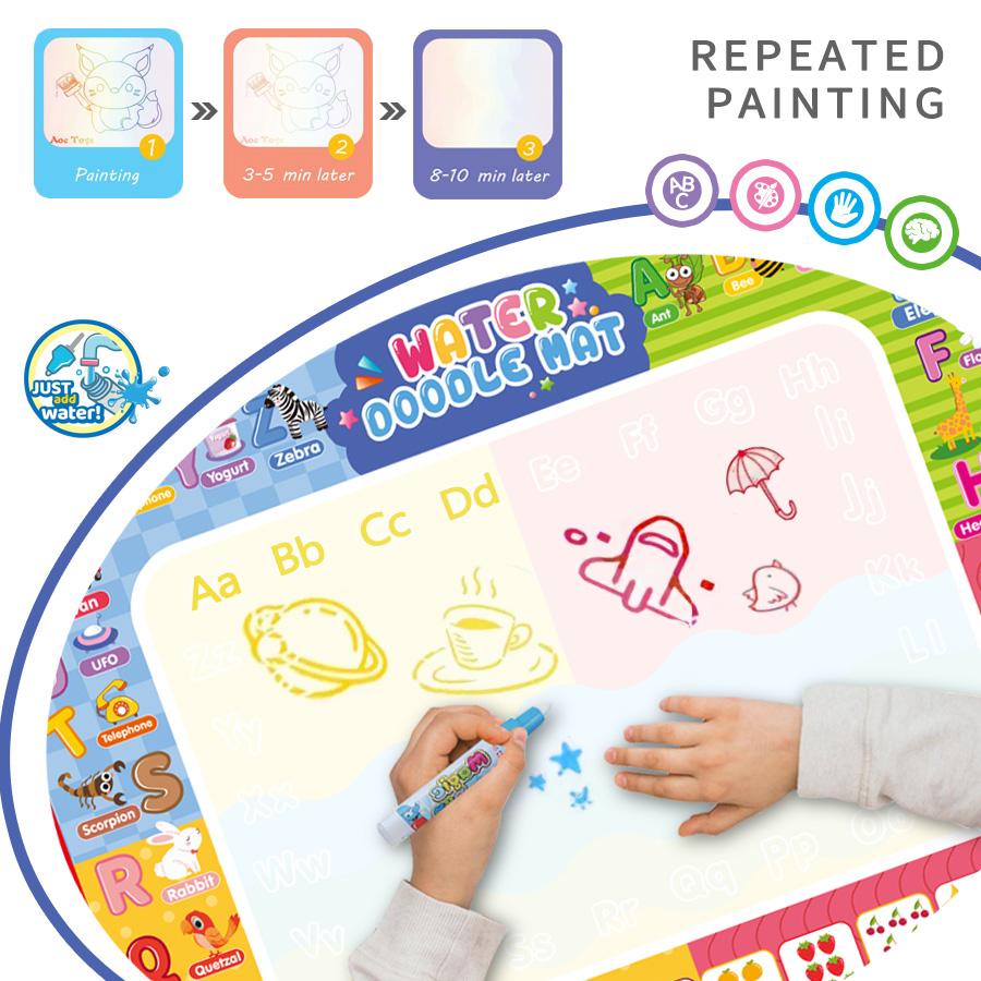 2IN1 Magic Water Painting Mat & Ball Dart Throwing Montessori Doodle Canvas Boosts Creativity & Hands-on Skills Birthday Gift