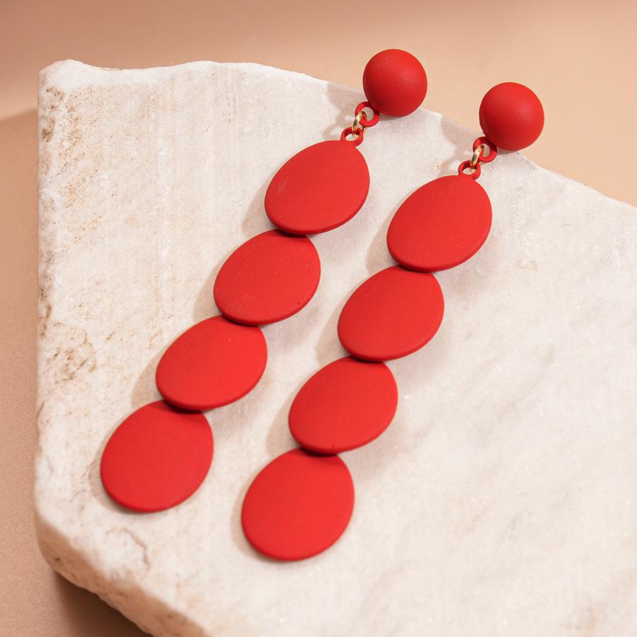 Luxuriöse Rote Blume Quastenohrringe: Stilvolle, Hochwertige Statement-Ohrstecker für Damen