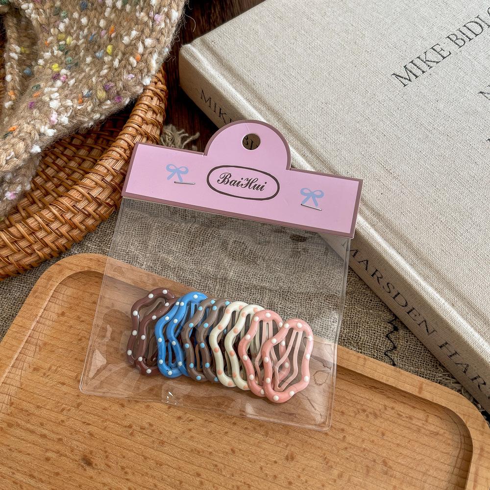 

10pcs/lot Polka Dot Water Drop BB Clip Baby Hairpin Sweet Girl Bangs Side Clip Barrettes Headwear Children s Hair Accessories