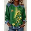 Autumn Fashionable Comfortable Casual Versatile Loose Women's Multi Color Printed Round Neck Long Sleeved T-Shirts