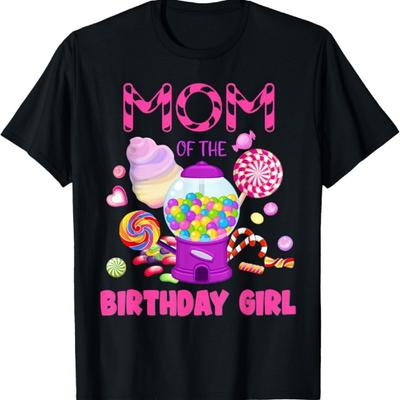 Maman Des Cadeaux D'Anniversaire Fille Candyland Bonbon T-Shirt D'Anniversaire