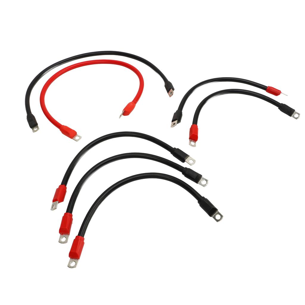 7 Pcs Golf Cart Battery Cable Pure Copper 4AWG Battery Wiring Kit Replacement for E‑Z‑GO TXT 36V 48V 1994 and Up