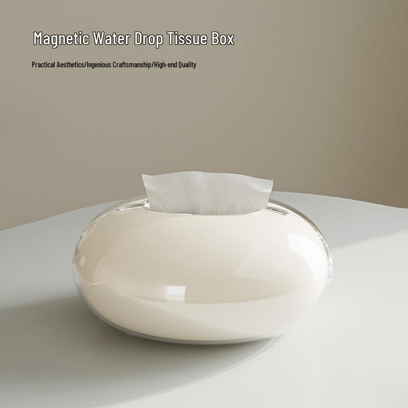 Cremeweiße High-End Luxus-Taschentuchbox für Zuhause - Eleganter Papierserviettenhalter für Wohnzimmer oder Couchtisch